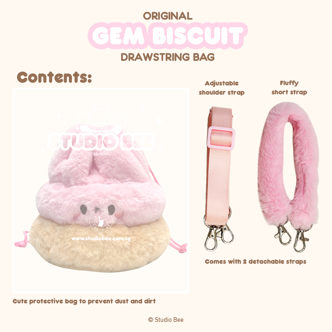 Iced Gem Biscuit Drawstring Bag (Pink)