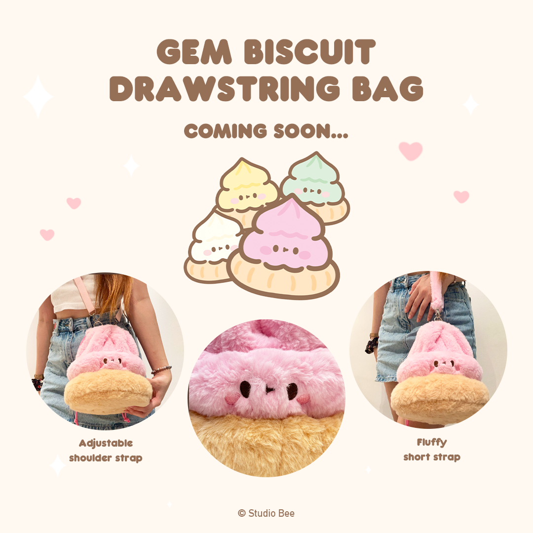 Iced Gem Biscuit Drawstring Bag (Pink)