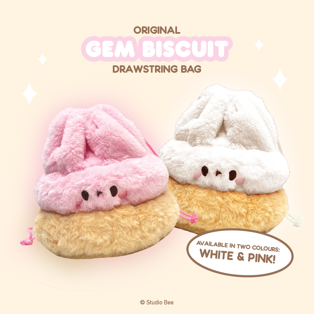 Iced Gem Biscuit Drawstring Bag (White)