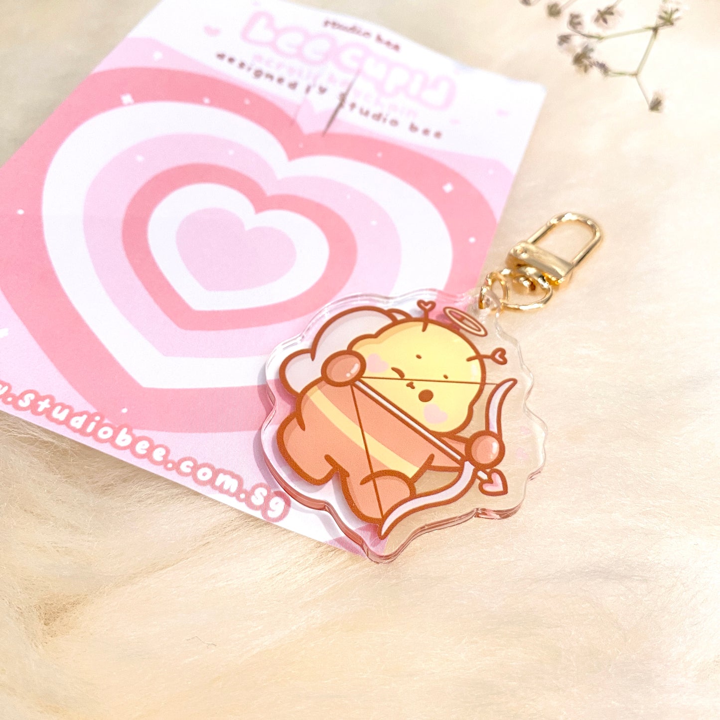 Mimi the Bee Cupid Acrylic Keychain