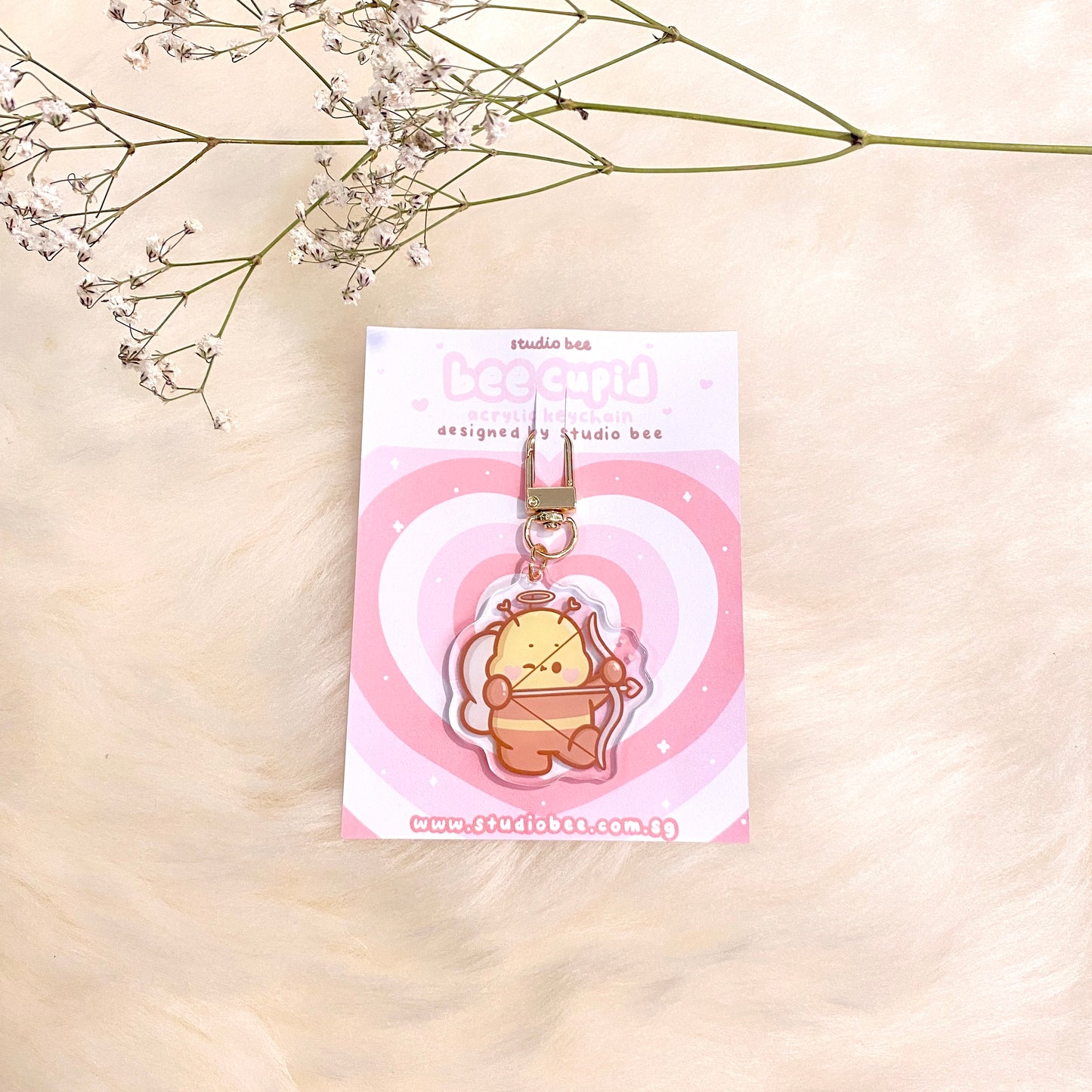 Mimi the Bee Cupid Acrylic Keychain