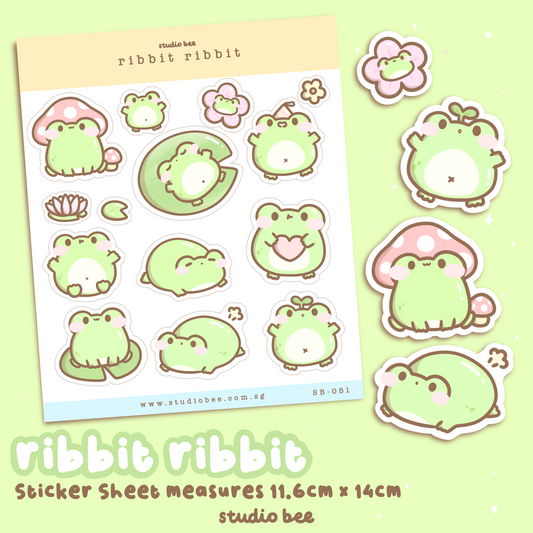 Ribbit Ribbit Froggie Sticker Sheet