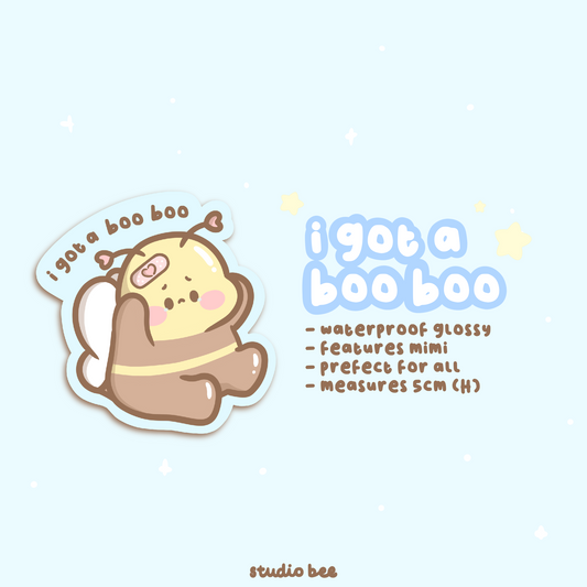 I got a boo-boo Glossy Sticker Flake