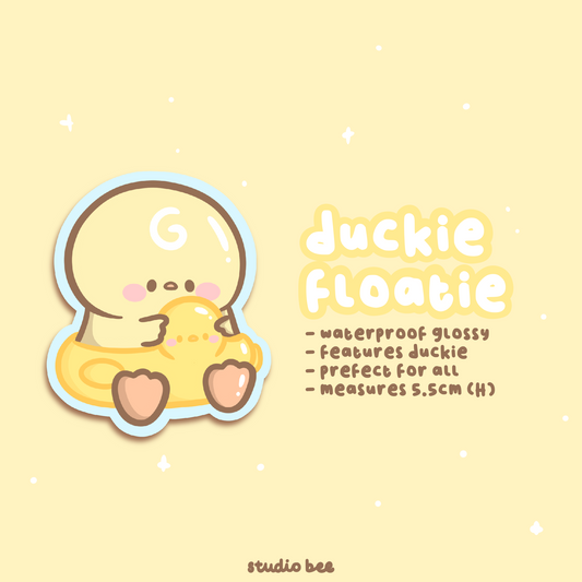 Duckie Floatie Glossy Sticker Flake