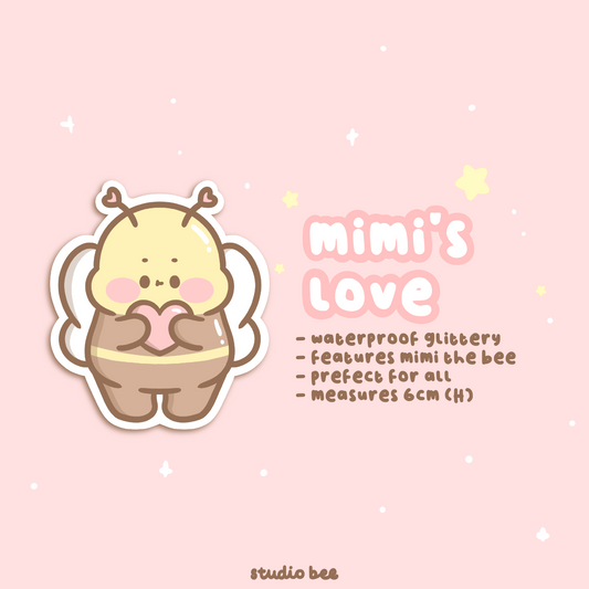 Mimi's Love Glittery Sticker Flake