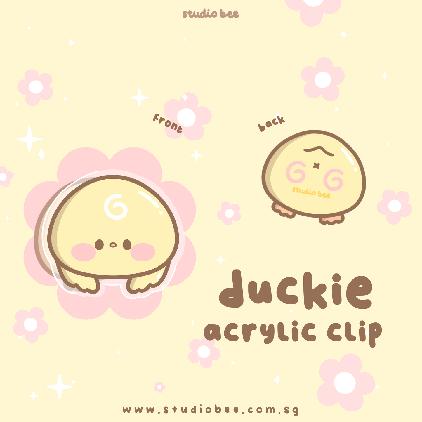 Duckie the Duck Acrylic Clip