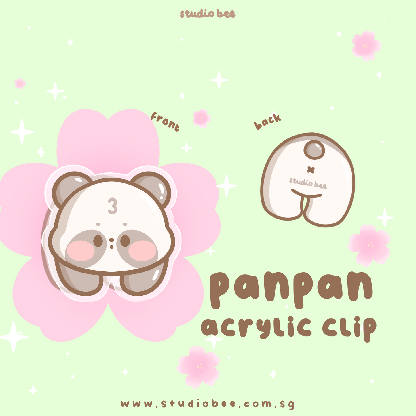 Panpan the Panda Acrylic Clip