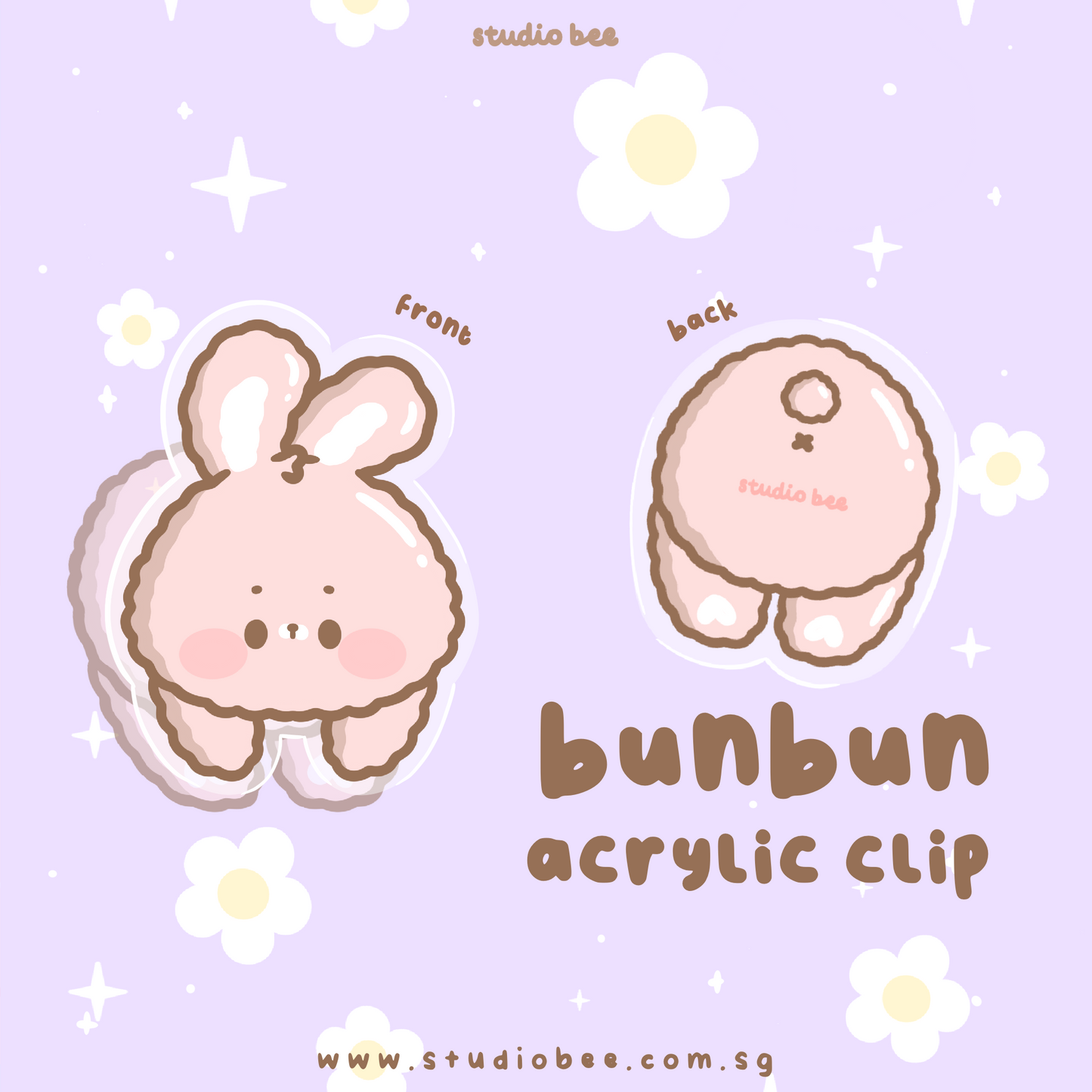 Bunbun the Bunny Acrylic Clip