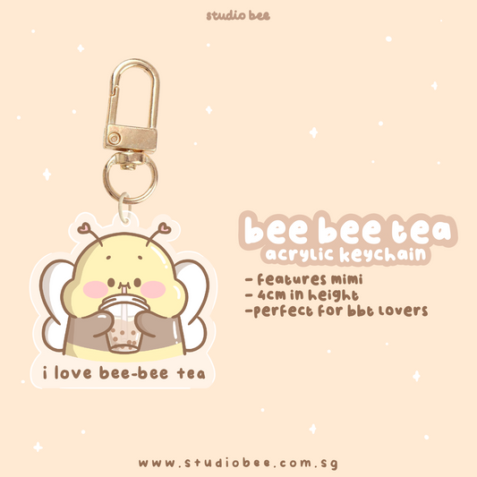 Bee Bee Tea Acrylic Keychain