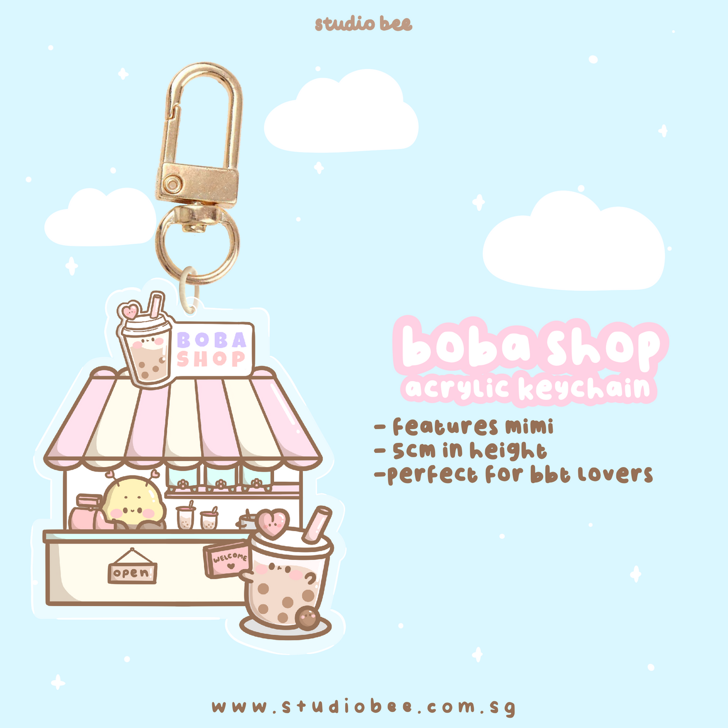 Boba Shop Acrylic Keychain