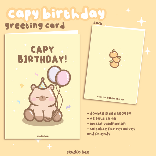 Capy Birthday Greeting Card