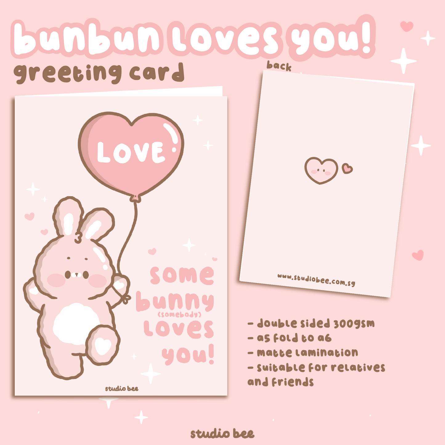 BunBun Loves You Greeting Card