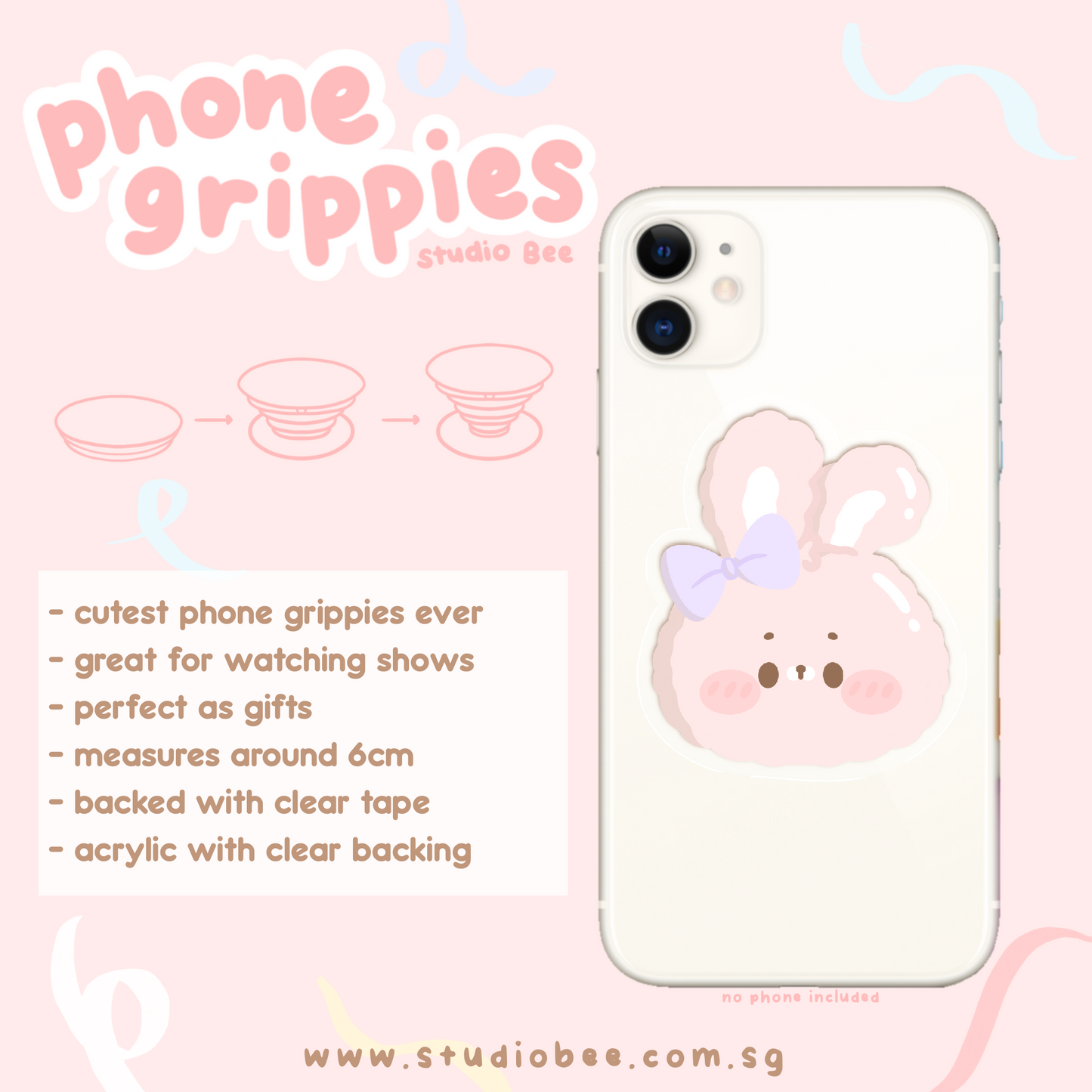 Bunbun the Bunny Phone Grippies Pop Socket