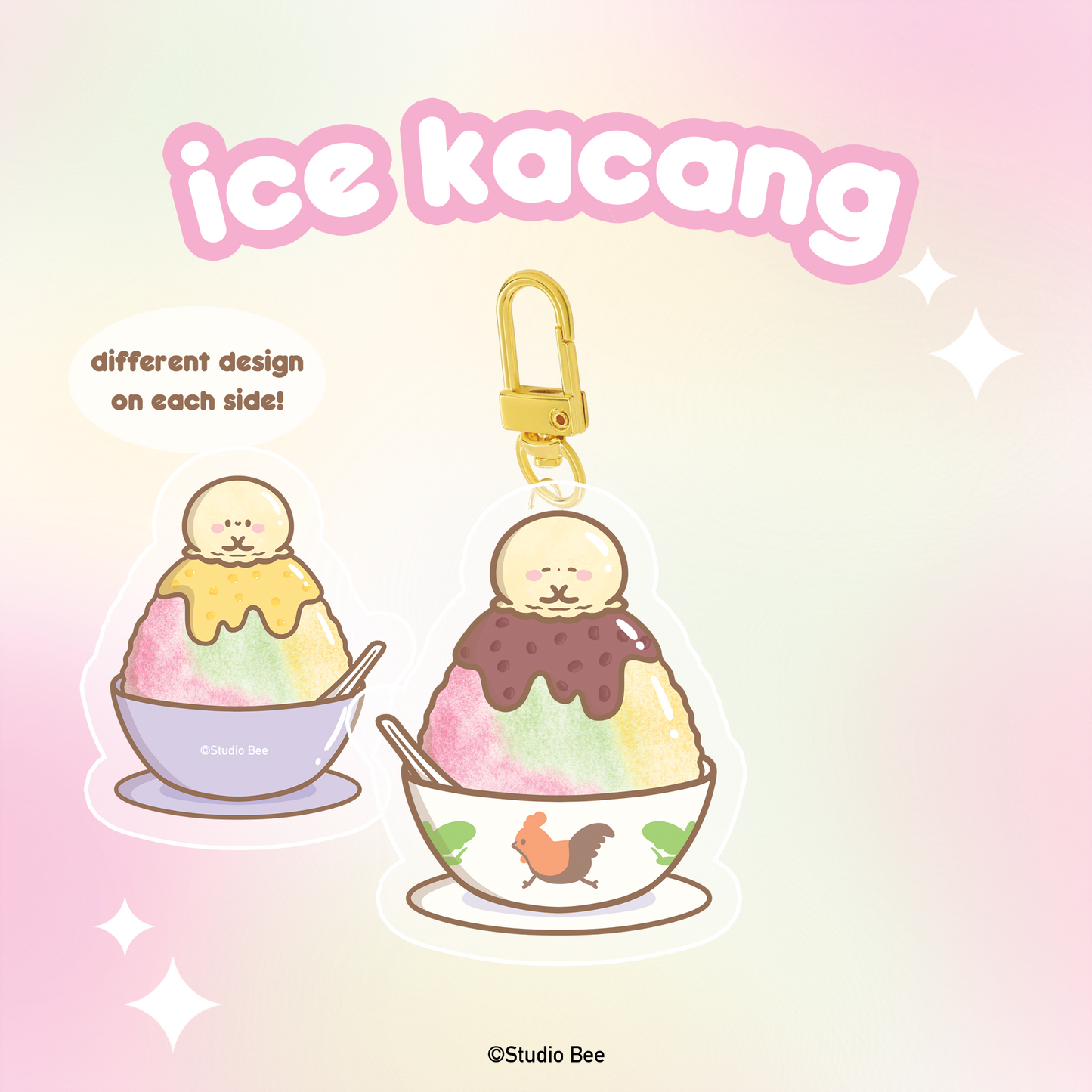 Ice Kacang Singapore Dessert Keychain