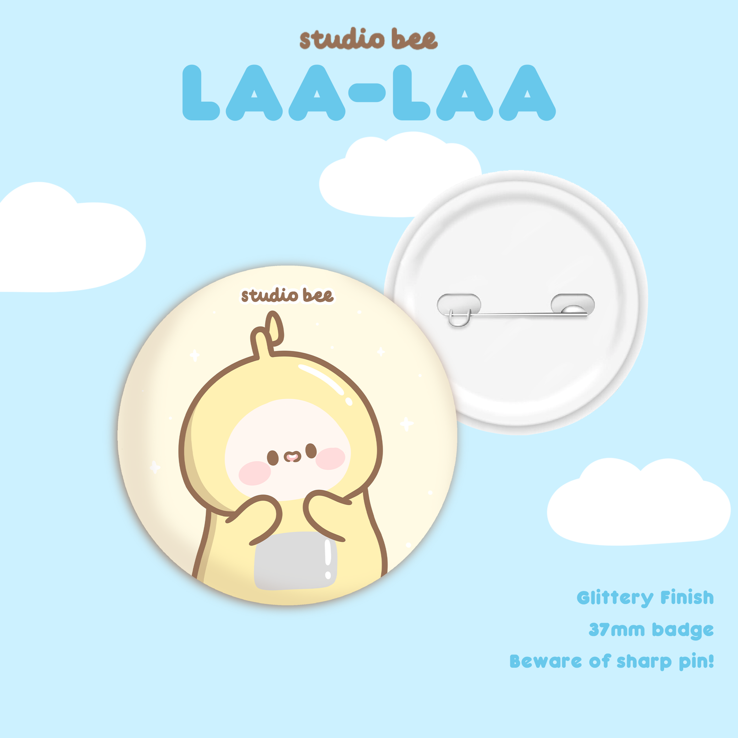 Laa-Laa Yellow Teletubbies Button Badge