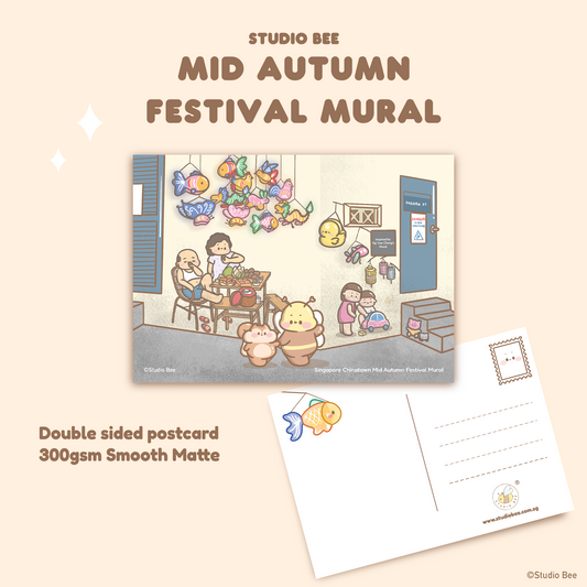 Mid Autumn Festival Chinatown Mural Postcard