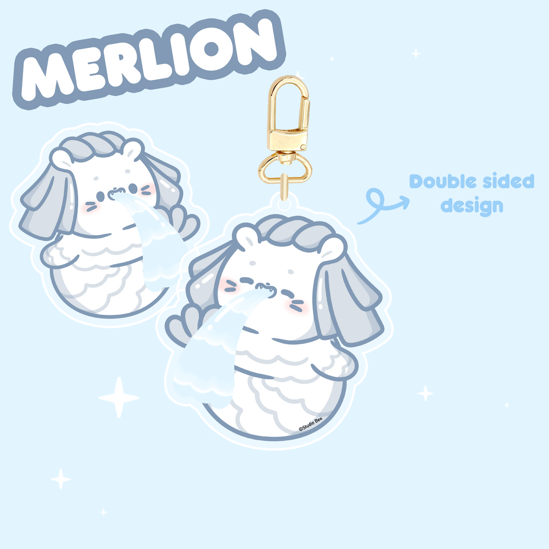 Singapore Merlion Keychain – Studio Bee