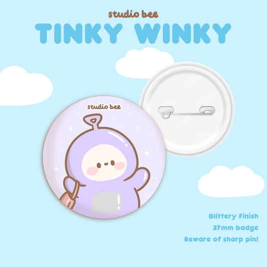 Tinky-Winky Purple Teletubbies Button Badge