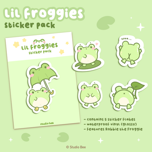 Little Froggies Sticker Pack (5pcs)