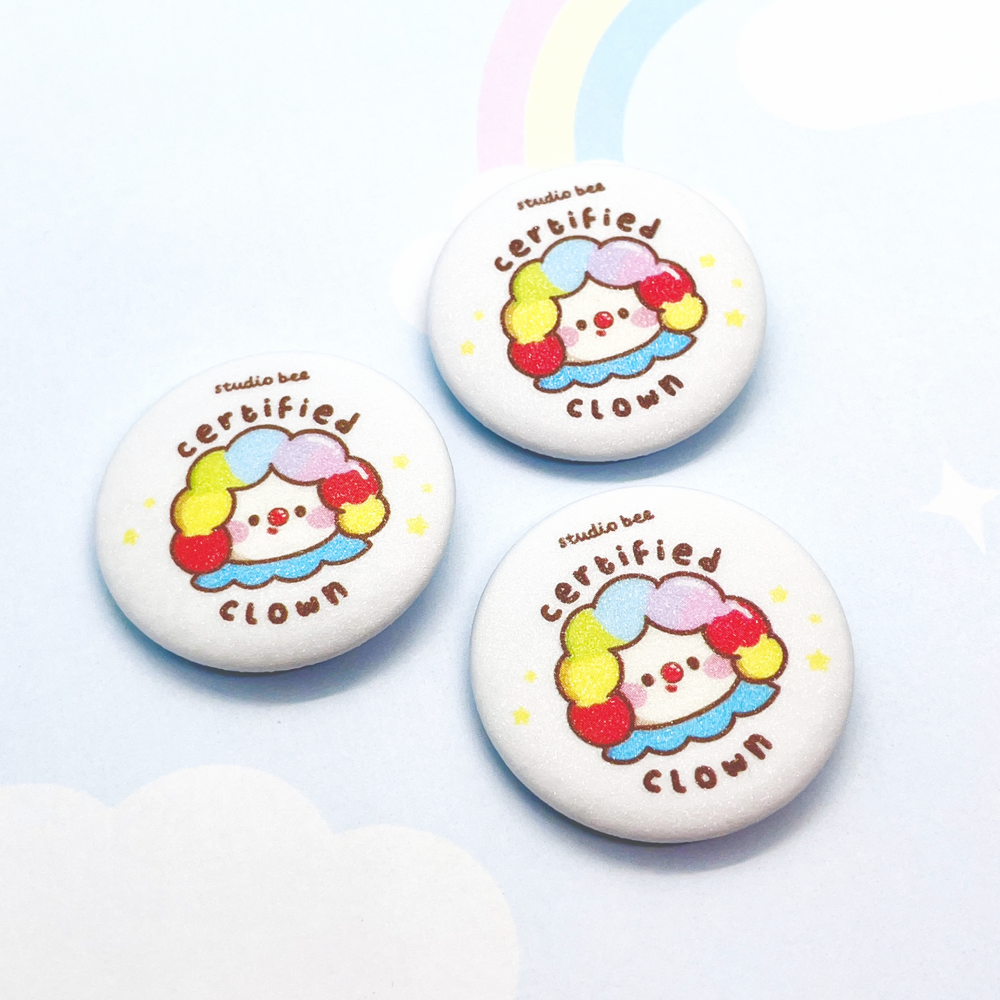 Certified Clown Button Badge