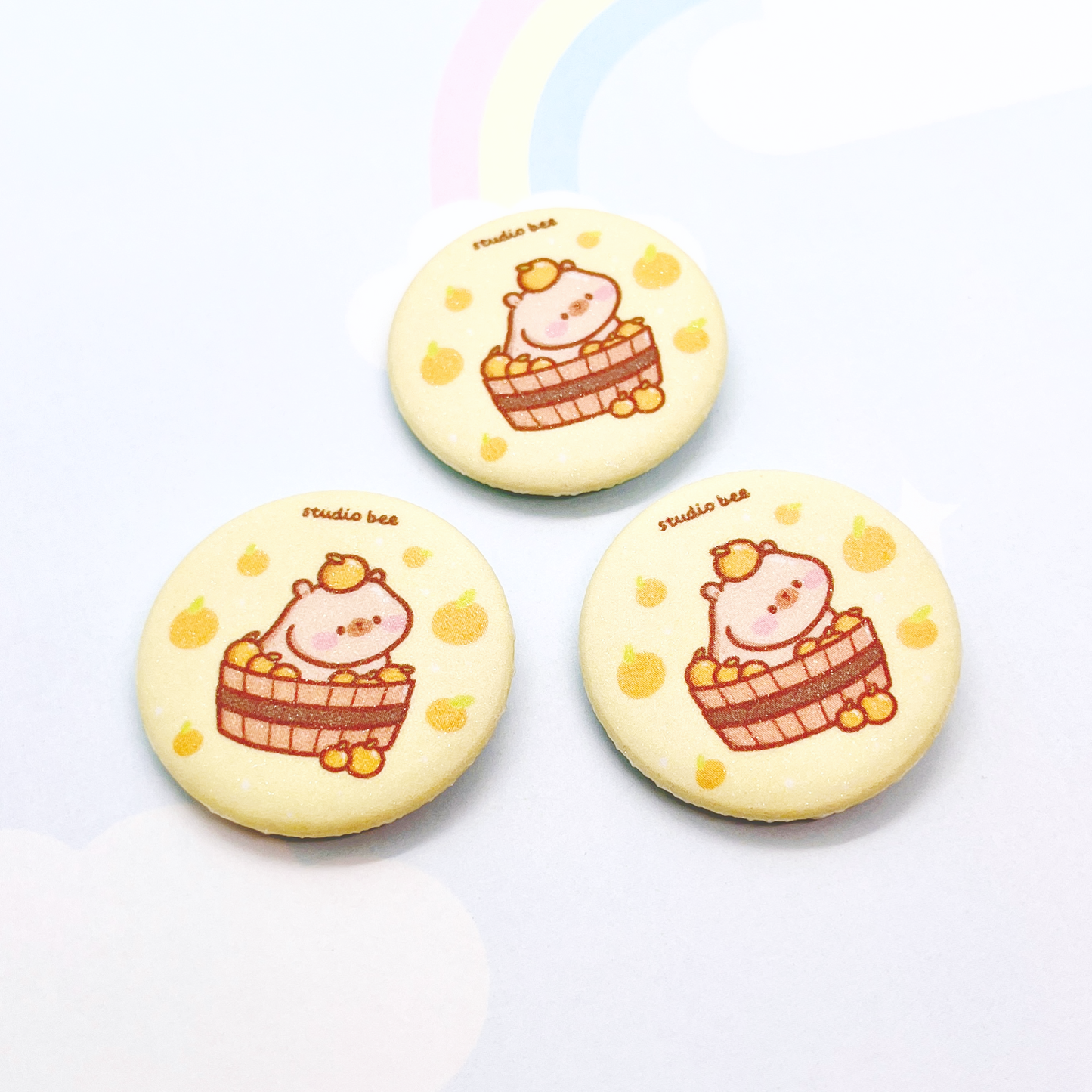 Capybara Spa Button Badge