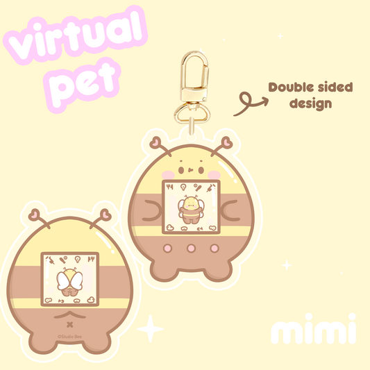 Mimi Bee Virtual Pet Keychain