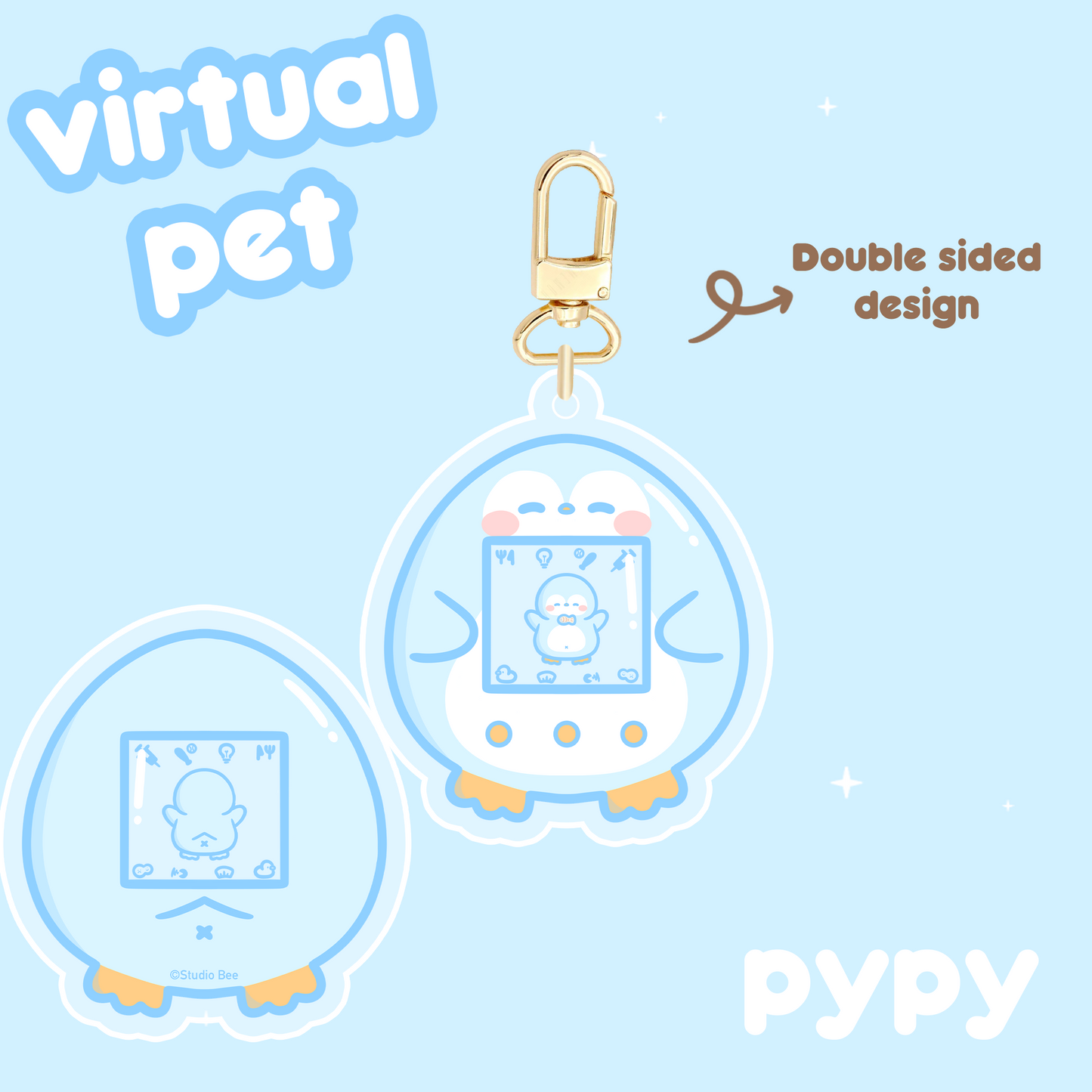 PyPy Penguin Virtual Pet Keychain