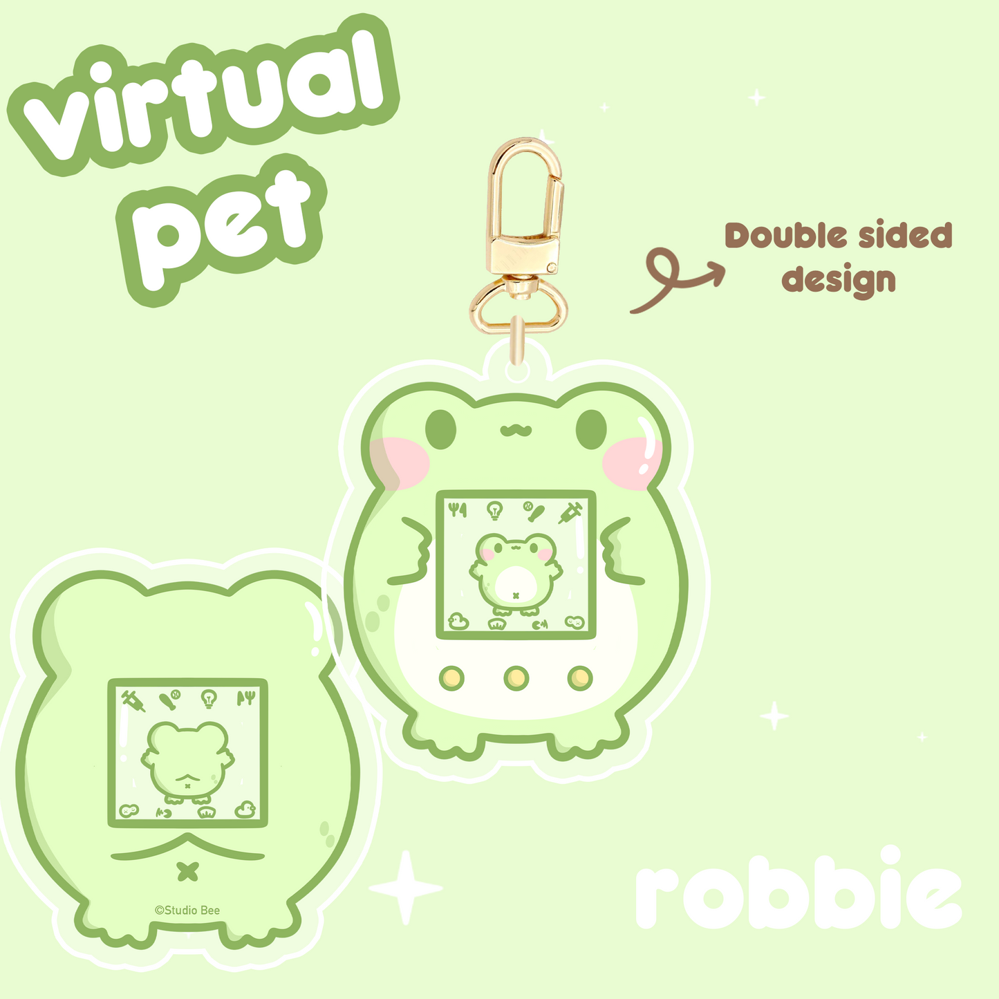 Robbie Froggie Virtual Pet Keychain